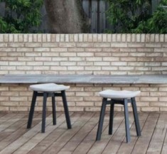 Eco-concrete applied to furniture: Emeco and Nendo