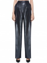 BARBARA BUI Black leather casual trousers